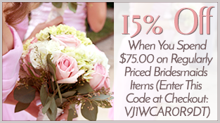 15% Off When You Spend $75 on Bridesmaid Items